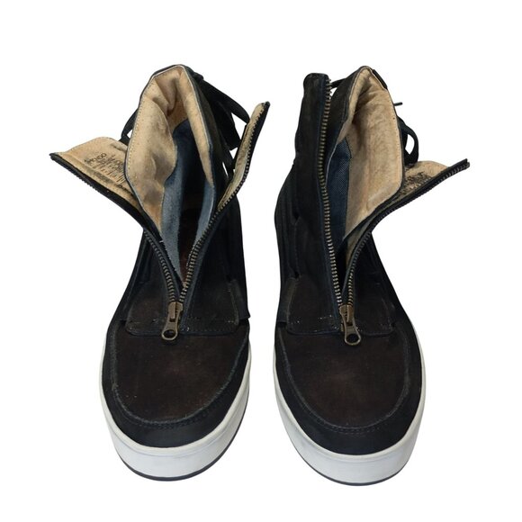 McNdo Kyoto High-Top Sneakers With Zipper & Lace Details Size 11 USA Mens Black